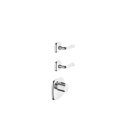 COYA xTOOL Thermostatmodul mit 2 Ventilen - Chrom - Set aus 3 Artikeln