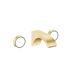 CYO Robinetterie murale pour lavabo sans garniture d’écoulement - Laiton brossé (Or 23cts) - 36 707 811-28