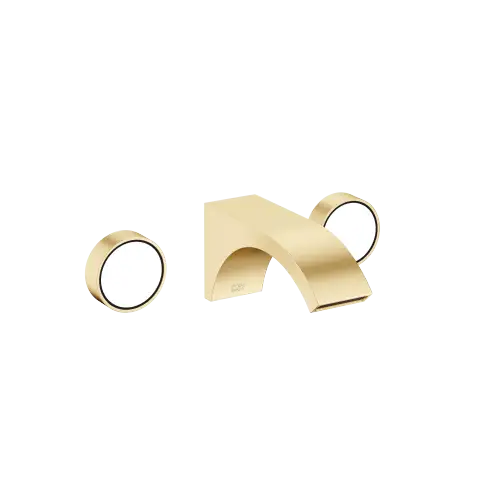 CYO Robinetterie murale pour lavabo sans garniture d’écoulement - Laiton brossé (Or 23cts) - 36 707 811-28