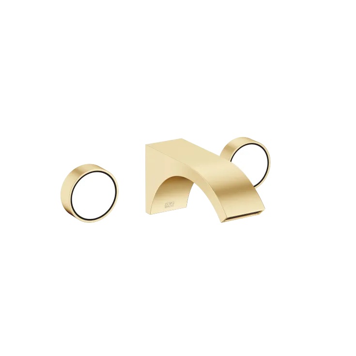 CYO Robinetterie murale pour lavabo sans garniture d’écoulement - Laiton brossé (Or 23cts) - 36 707 811-28