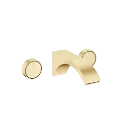 CYO Batteria tre fori incasso muro senza piletta - Ottone spazzolato (Oro 23k) - Set contenente 2 articoli