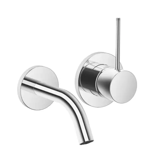 META META SLIM Wall-mounted single-lever basin mixer without pop-up waste - Brushed Dark Bronze (PVD) - 36 867 662-43