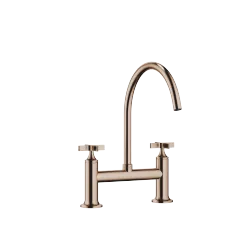 VAIA Two-hole bridge mixer for rinsing/Profi spray - Brushed Bronze - 19 825 809-42