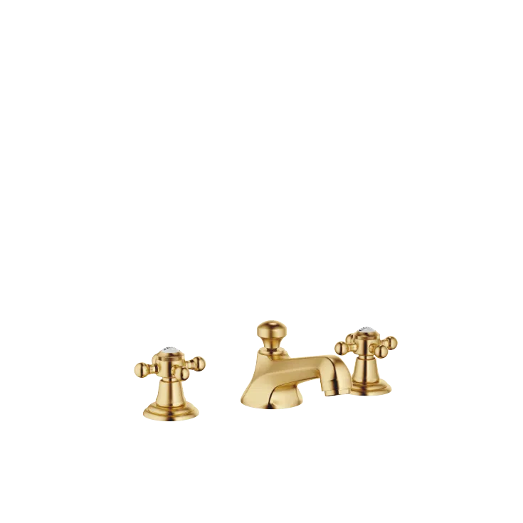 MADISON Three-hole basin mixer with pop-up waste - Brushed Durabrass (23kt Gold) - 20 700 360-28