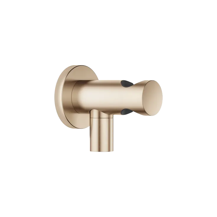 Wandanschlussbogen mit integriertem Brausehalter - Light Gold gebürstet - 28 490 660-27