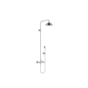 MADISON Showerpipe with shower mixer - Platinum - Set containing 2 articles