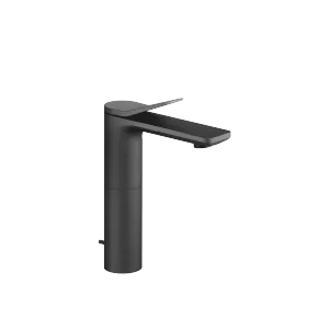 LISSÉ Single-lever basin mixer with raised base with pop-up waste - Matte Black - 33 506 845-33
