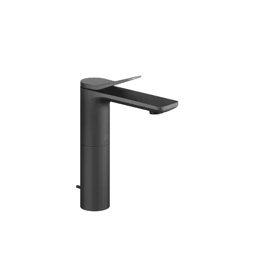 LISSÉ Mitigeur monocommande de lavabo avec pied surélevé avec garniture d'écoulement - Noir mat - 33 506 845-33