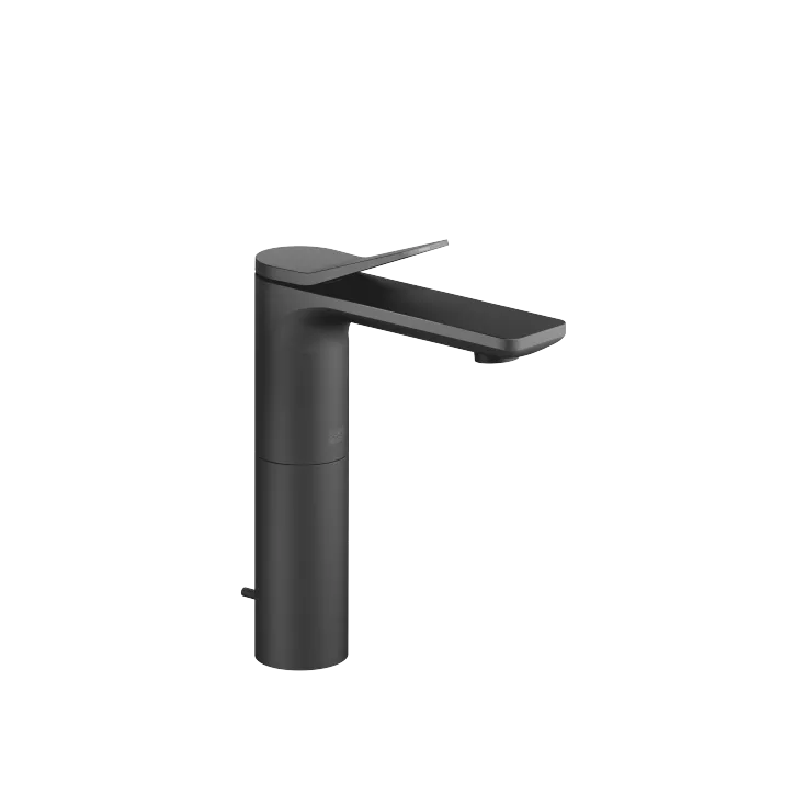 LISSÉ Single-lever basin mixer with raised base with pop-up waste - Matte Black - 33 506 845-33