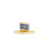 Handle Nature Squared Black Agate Ariel - Brushed Durabrass (23kt Gold)