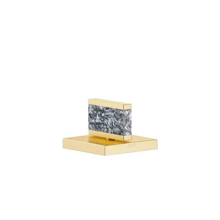 Manilla Nature Squared Black Agate Ariel - Latón cepillado (Oro 23k) - XV-01 4639