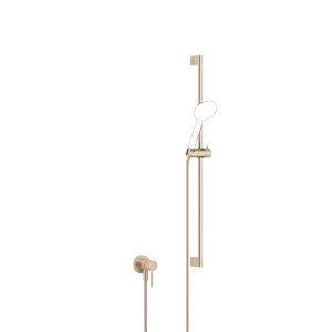 Batería monomando empotrada con conexión integrada de ducha con juego de ducha sin ducha de mano - Champagne cepillado (Oro 22k) - 36 013 660-46