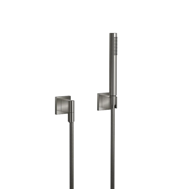 Hand shower set with individual rosettes - Dark Chrome - 27 808 980-19