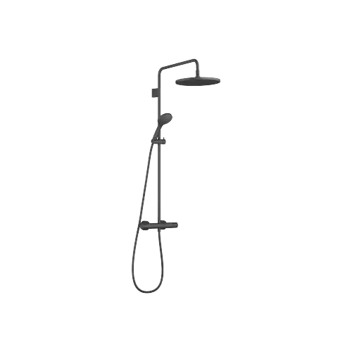 EDITION PRO Shower pipe with shower thermostat with hand shower set FlowReduce - Matte Black - 34 467 626-33