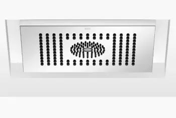 Pomme de douche arrosoir pour montage encastré au plafond Avec lumière 300 x 240 mm - Champagne (Or 22cts) - 28 044 980-47 0010