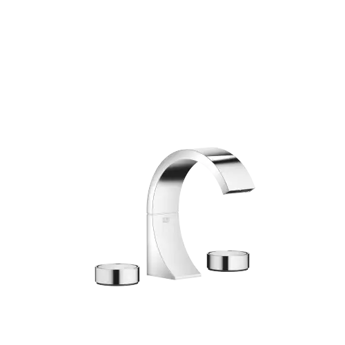 CYO Mélangeur lavabo à 3 trous avec garniture d'écoulement - Chrome - Set contenant 2 articles