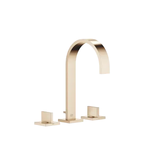 MEM Mélangeur lavabo à 3 trous avec garniture d'écoulement - Champagne brossé (Or 22cts) - 20 713 782-46