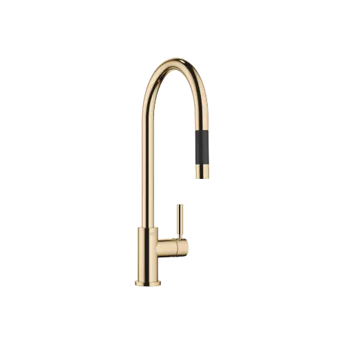 TARA Single-lever mixer Pull-down with spray function - Durabrass (23kt Gold) - 33 870 888-09 0010