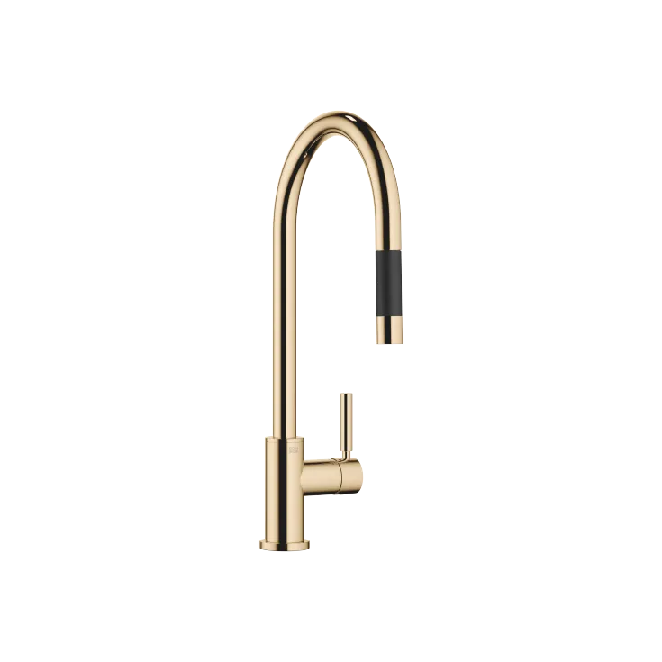 TARA Single-lever mixer Pull-down with spray function - Durabrass (23kt Gold) - 33 870 888-09 0010