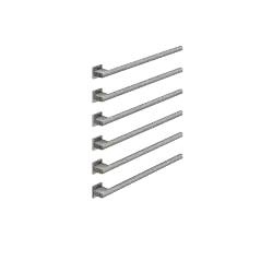 Handtuchwärmer , 6-fach , Ausladung rechts , ohne Bedienelement - Dark Chrome - 83 316 980-19