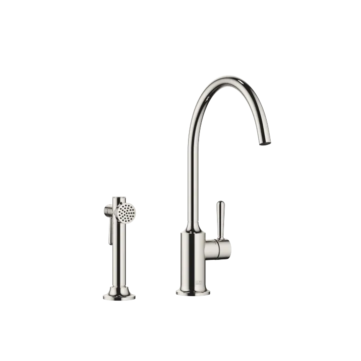 VAIA Single-lever mixer with side spray set - Platinum - Set containing 2 articles