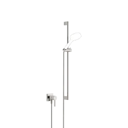 Concealed single-lever mixer with integrated shower connection with shower set without hand shower - Platinum - 36 013 970-08