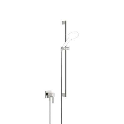 Concealed single-lever mixer with integrated shower connection with shower set without hand shower - Platinum - 36 013 970-08