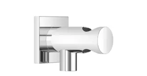 Codo de conexión a pared con soporte de ducha integrado - Oro claro cepillado - 28 490 970-27