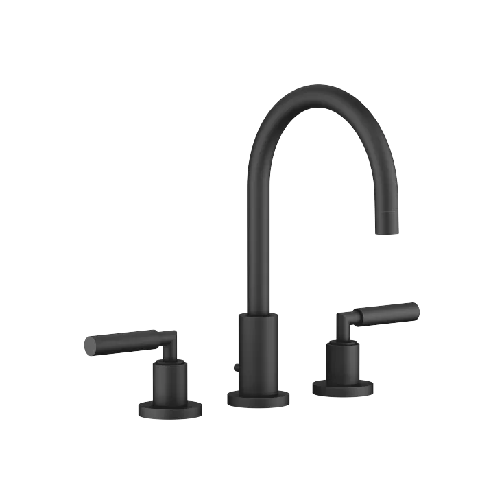 TARA Three-hole lavatory mixer with drain - Matte Black - 20 713 882-33 0010