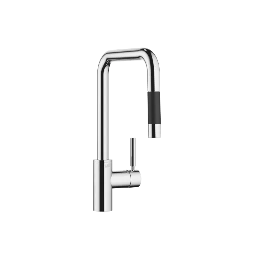 META SQUARE Single-lever mixer Pull-down with spray function - Chrome - 33 870 861-00