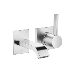 IMO Wall-mounted single-lever basin mixer without pop-up waste - Brushed Chrome - 36 860 670-93