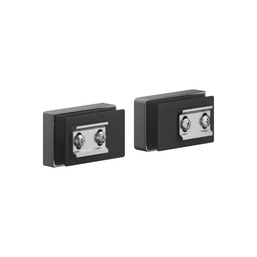 Attachment set for towel bar/tumbler mounting on one side with cover - Brushed Dark Platinum - 11 001 976-99