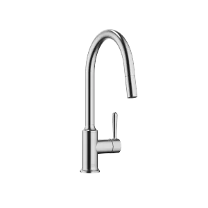 VAIA Single-lever mixer Pull-down with spray function - Brushed Chrome - 33 870 809-93 0010