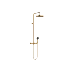 TARA Showerpipe 300 mm - Brushed Durabrass (23kt Gold) - Set containing 2 articles