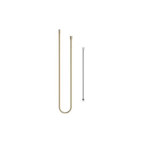 Metal shower hose in two parts 1/2" x 3/8" x 2250 mm - Durabrass (23kt Gold) - 28 323 970-09