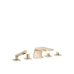 CL.1 Five-hole bath mixer for deck mounting with diverter - Champagne (22kt Gold) - Set containing 5 articles