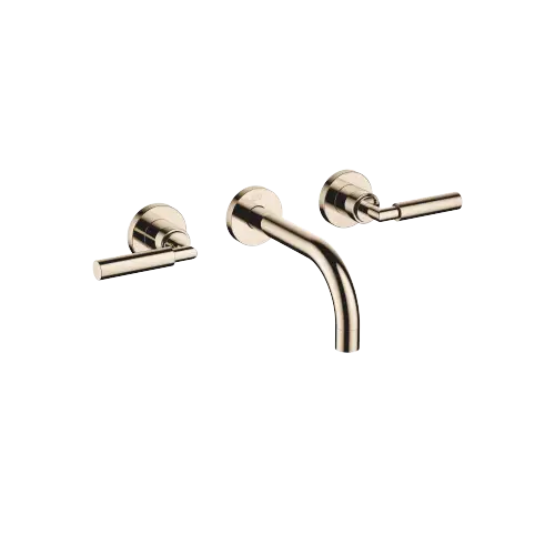 TARA Wall-mounted three-hole lavatory mixer without drain - Champagne (22kt Gold) - 36 707 882-47 0010