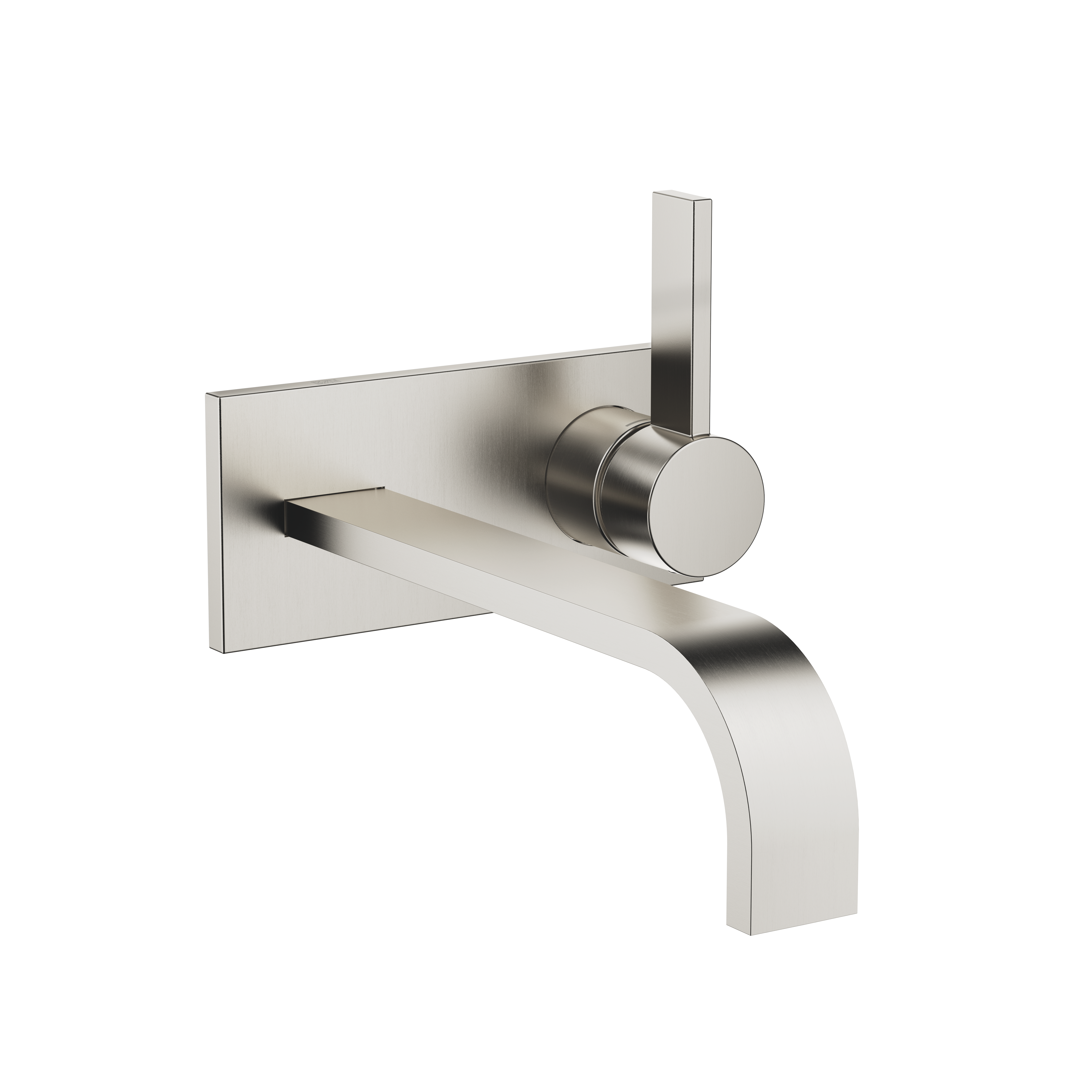 MEM Brushed Platinum Washstand faucets: Wall-mounted single-lever