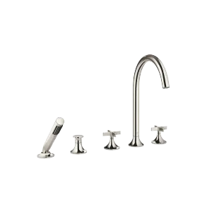 VAIA Five-hole bath mixer for deck mounting with diverter - Platinum - 27 522 809-08