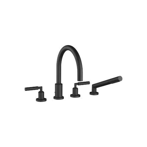 TARA Bath shower set for bath rim or tile edge installation - Matte Black - 27 512 882-33