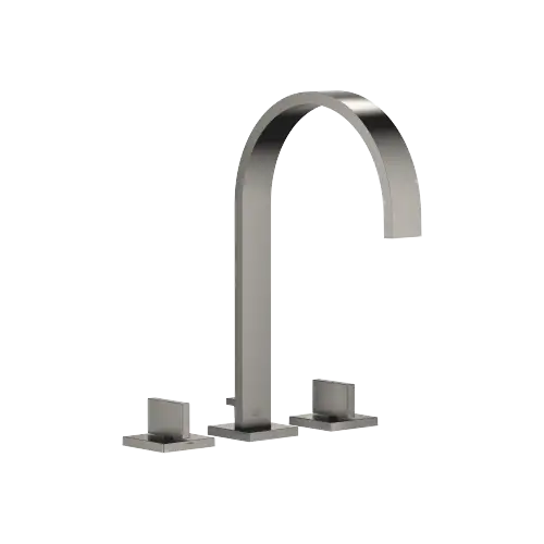MEM Three-hole basin mixer with pop-up waste - Brushed Dark Platinum - 20 715 782-99