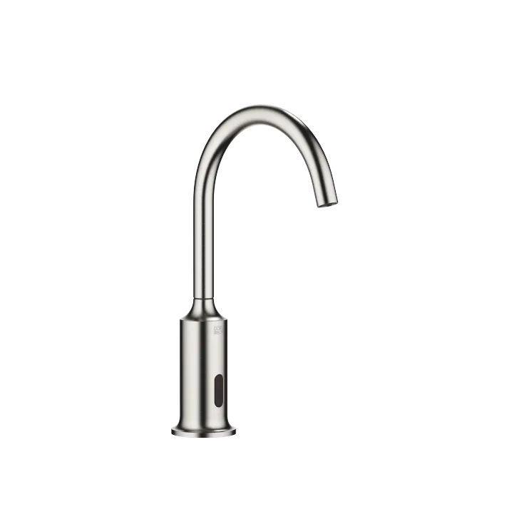 VAIA Washstand fitting with electronic opening and closing function without pop-up waste - Brushed Platinum - 44 521 809-06 0010