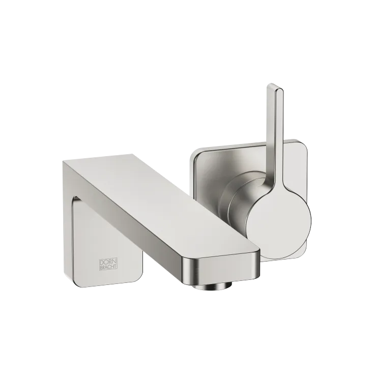 LULU Wall-mounted single-lever basin mixer without pop-up waste - Brushed Platinum - 36 860 710-06