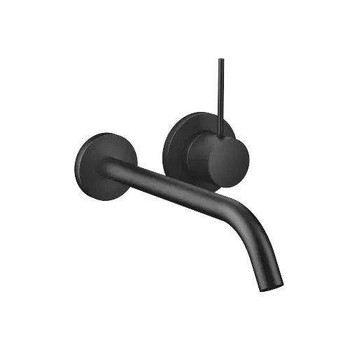 META META SLIM Wall-mounted single-lever basin mixer without pop-up waste - Matte Black - 36 861 662-33