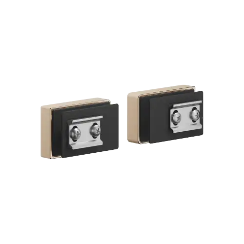 Attachment set for towel bar/tumbler mounting on one side with cover - Brushed Light Gold (PVD) - 11 001 976-27