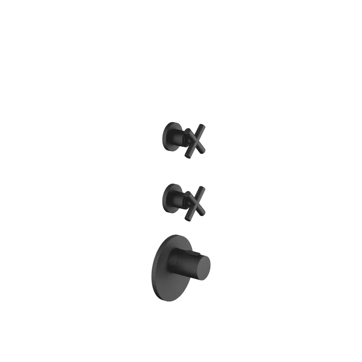 TARA xTOOL Thermostat module with 2 valves - Matte Black - Set containing 3 articles