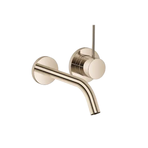 META META SLIM Wall-mounted single-lever basin mixer without pop-up waste - Light Gold (PVD) - 36 860 662-26