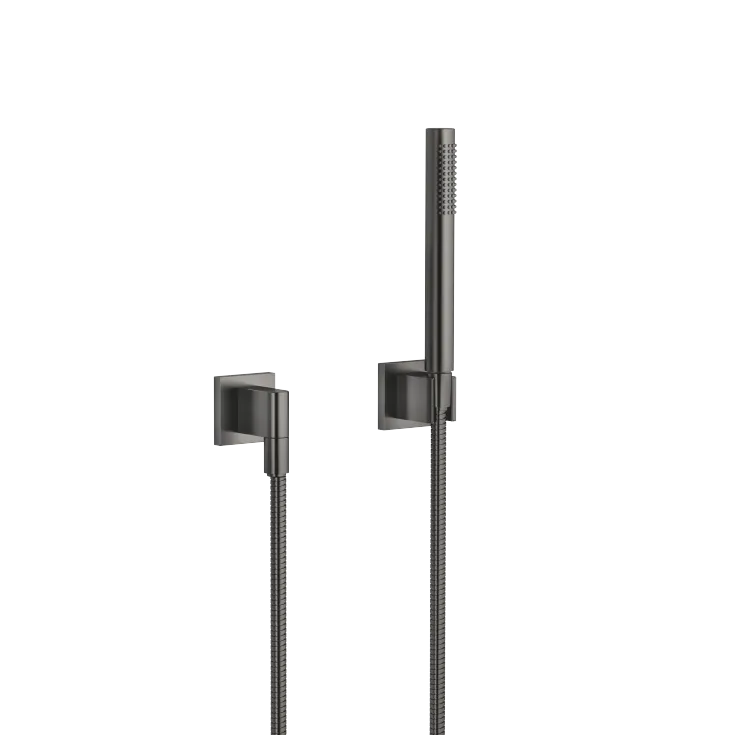 Hand shower set with individual rosettes FlowReduce - Brushed Dark Platinum - 27 808 980-99 0010