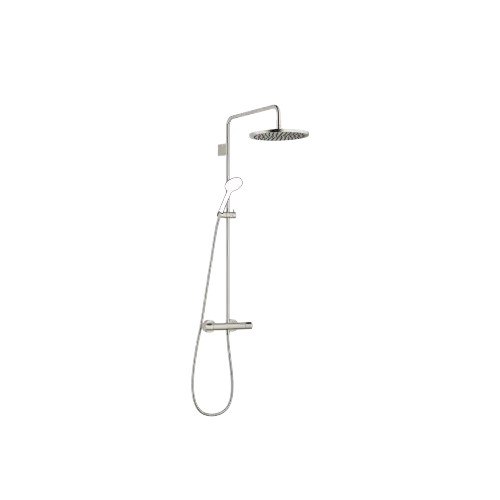 Showerpipe with shower thermostat without hand shower 300 mm - Brushed Platinum - 34 465 979-06 0050