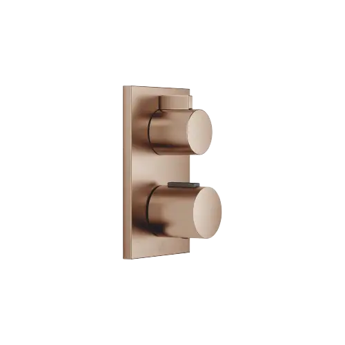 Concealed thermostat with one function volume control - Brushed Bronze (PVD) - 36 425 670-42